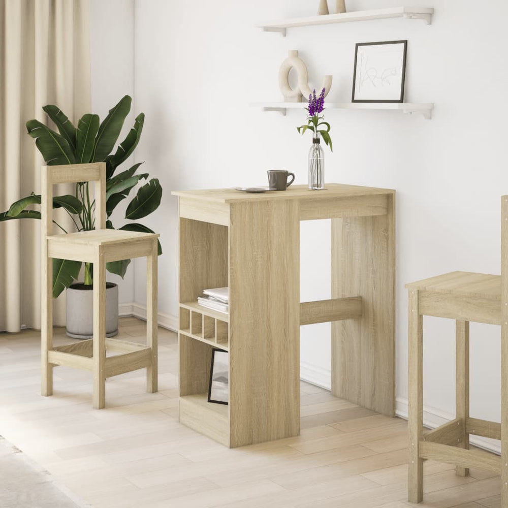 Bar table with brackets, oak, 90x47.5x103.5cm, wood