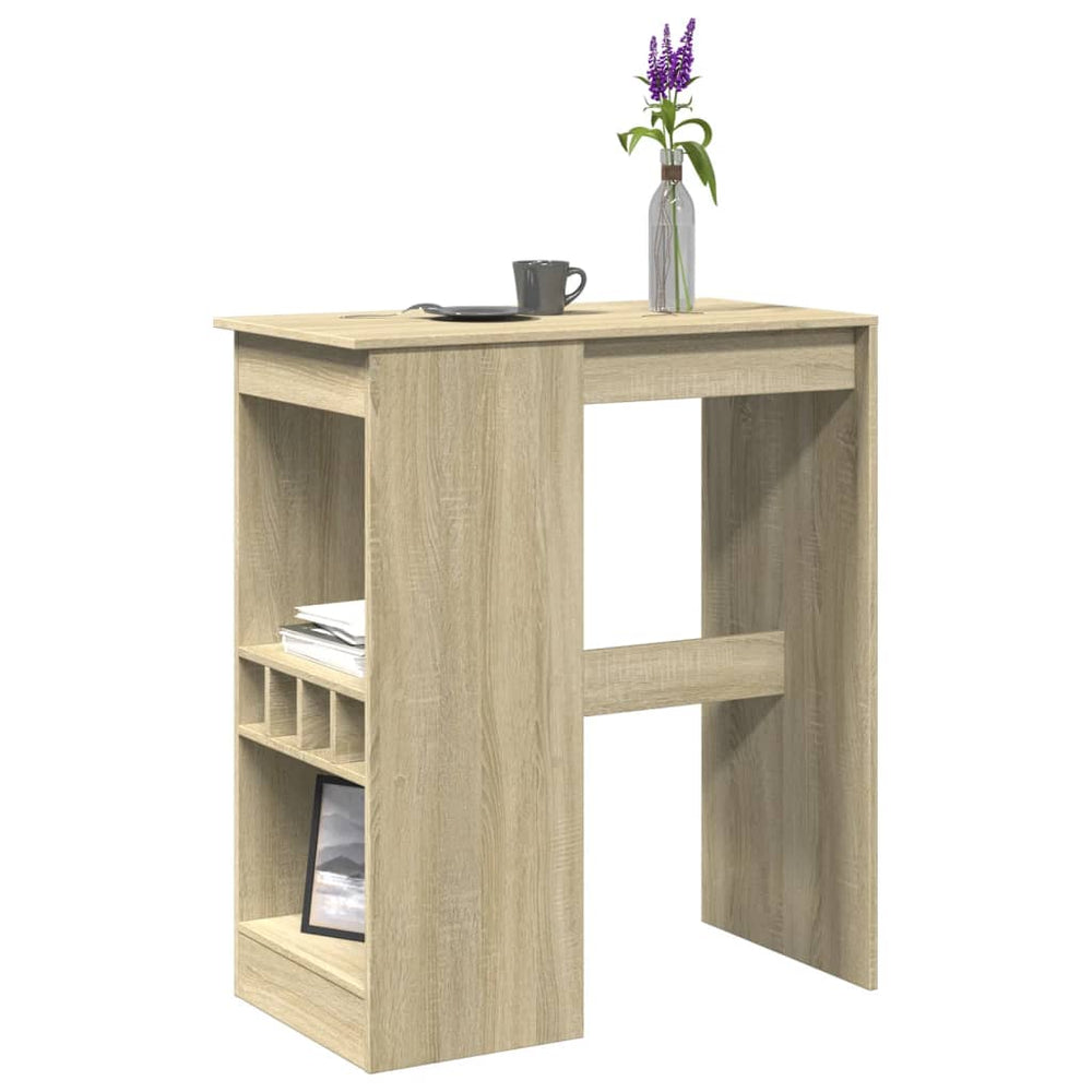 Bar table with brackets, oak, 90x47.5x103.5cm, wood