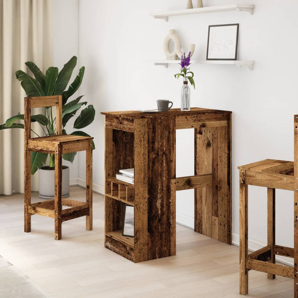 Bar table with brackets, wooden, 90x47.5x103.5cm, wood