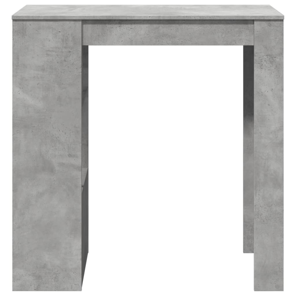 Baro stalas su lentynomis, betono, 102x50x103,5cm, mediena