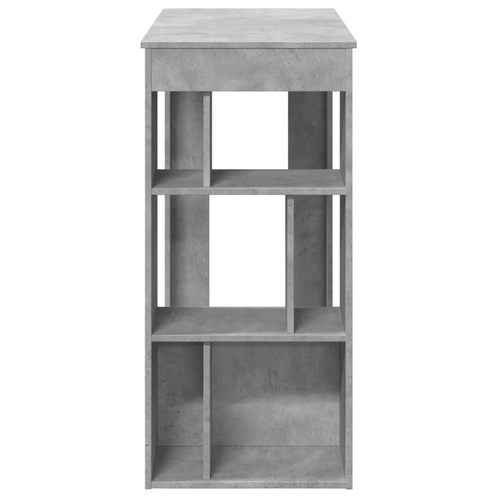 Baro stalas su lentynomis, betono, 102x50x103,5cm, mediena