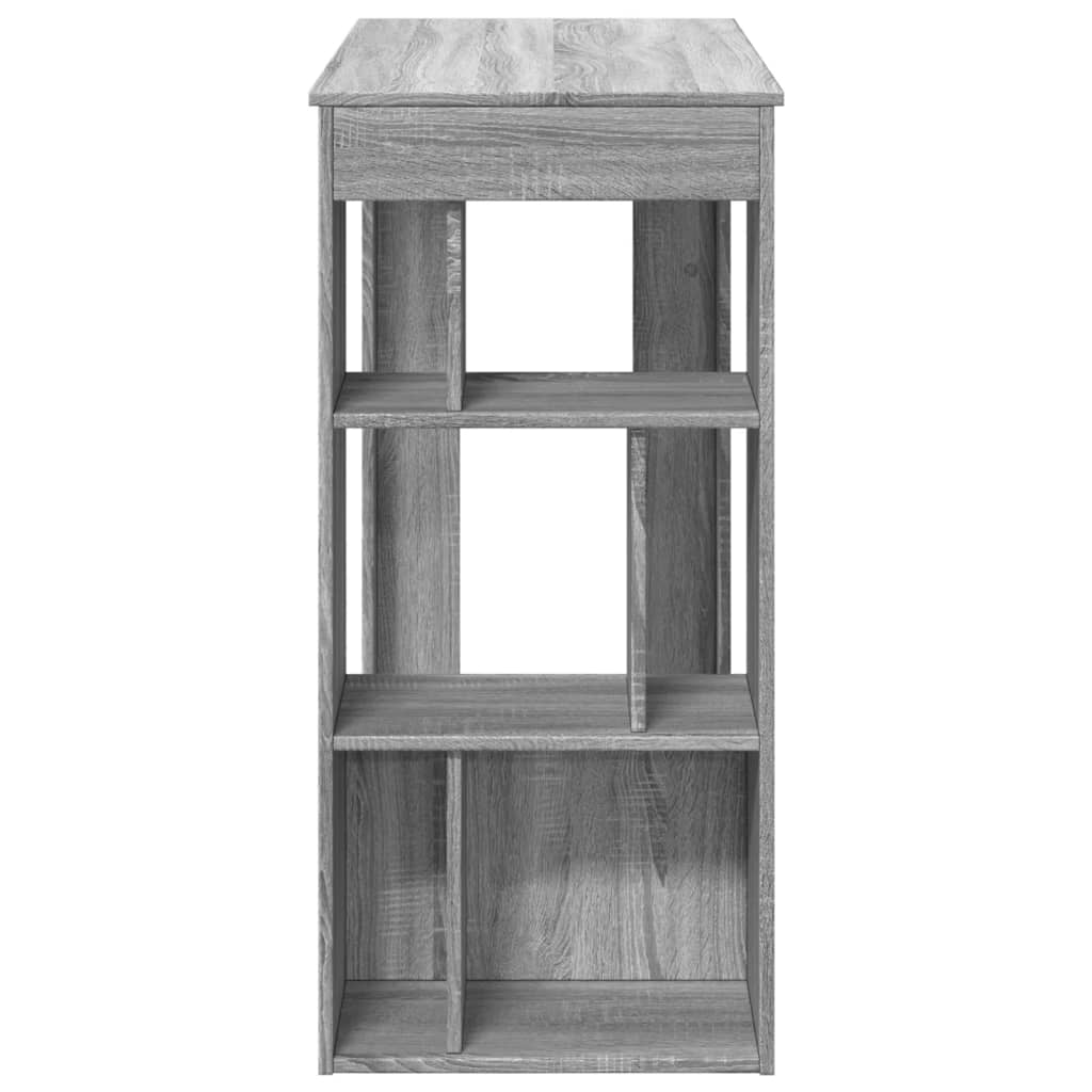 Bāra lete ar plauktiem, pelēka, 102x50x103,5cm, koks