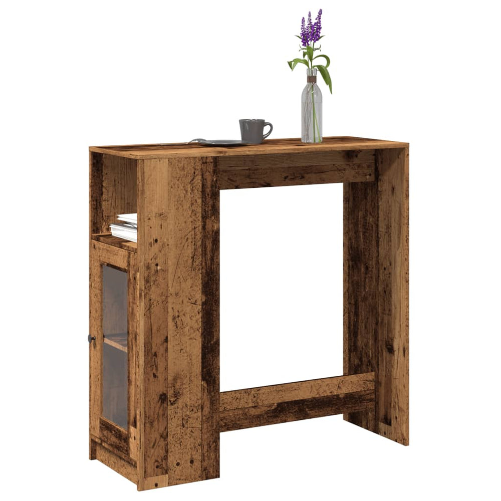 Bar table with shelves, wood, 101x40x103.5cm, wood