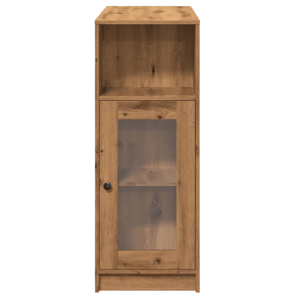 Bāra lete ar plauktiem, artisāna ozols, 101x40x103,5 cm, koks