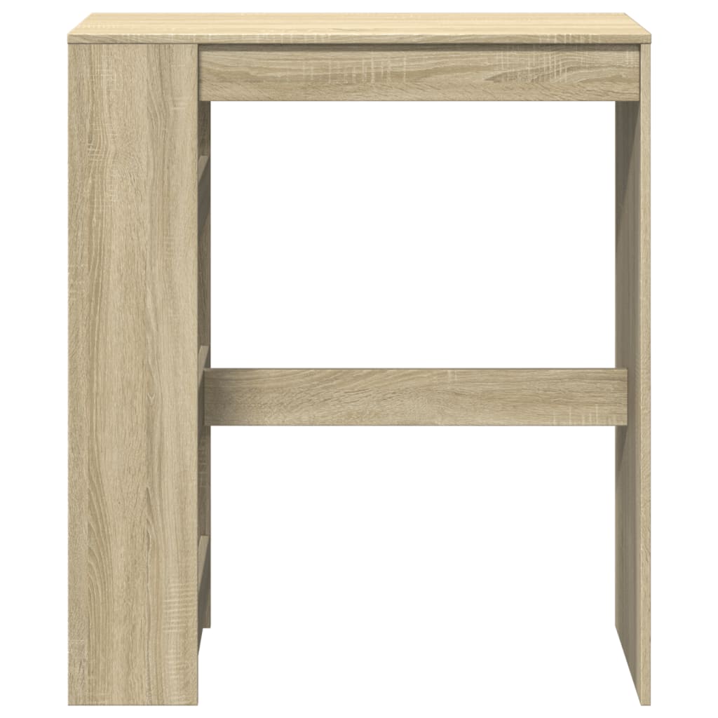 Bāra galds ar plauktiem, ozolkoka, 90x40x103,5cm, koks