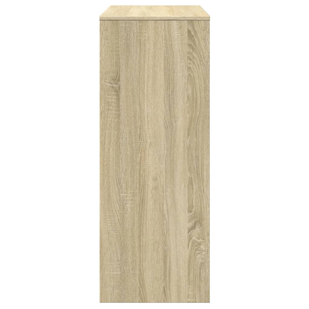 Bāra galds ar plauktiem, ozolkoka, 90x40x103,5cm, koks