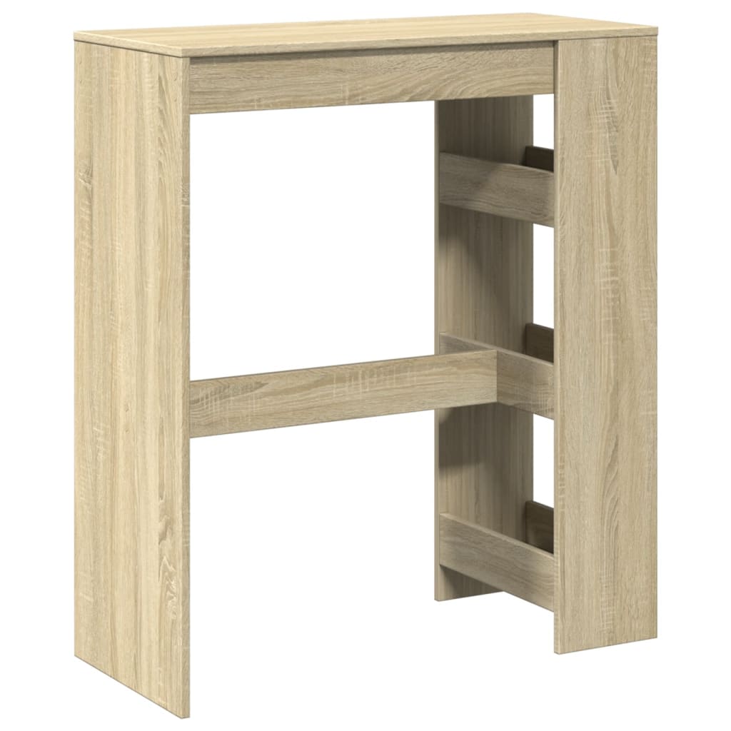 Bāra galds ar plauktiem, ozolkoka, 90x40x103,5cm, koks