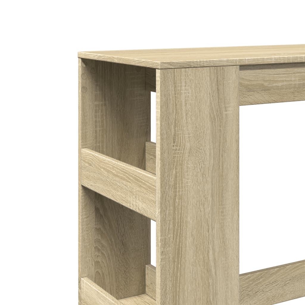 Bāra galds ar plauktiem, ozolkoka, 90x40x103,5cm, koks