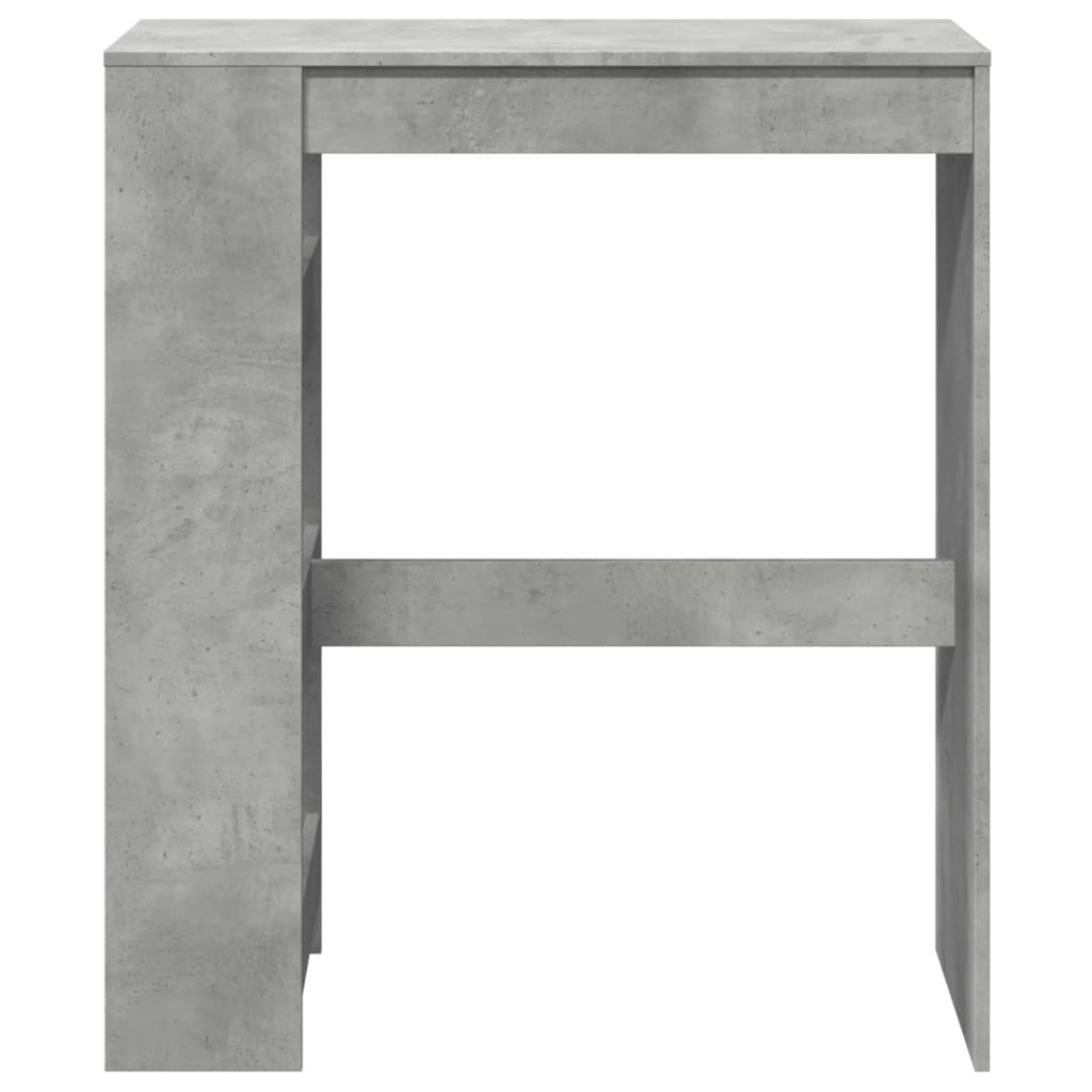 Bāra galds ar plauktiem, betona, 90x40x103,5cm, koks