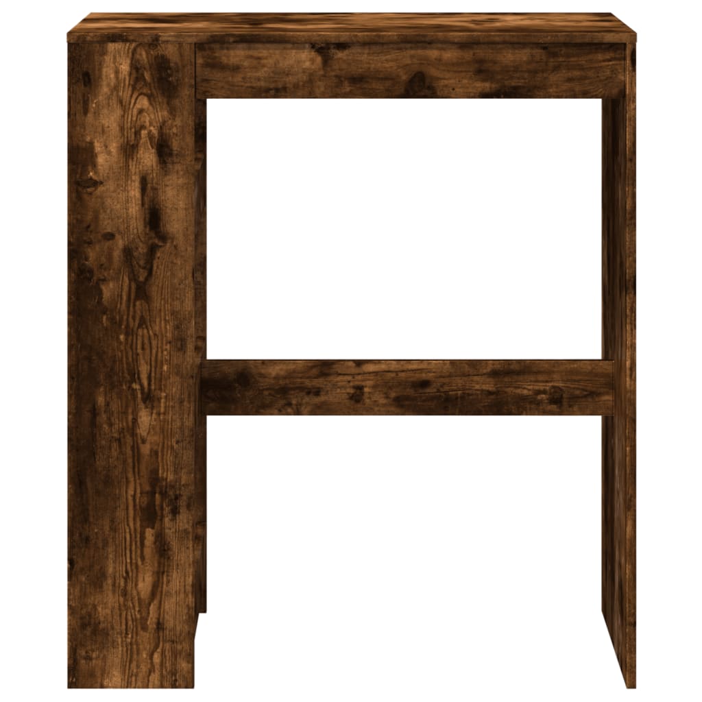 Bar table with shelves, smoky, 90x40x103.5cm, wood