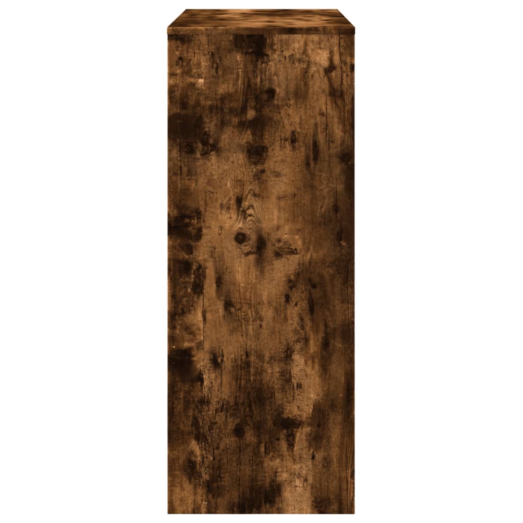 Bar table with shelves, smoky, 90x40x103.5cm, wood