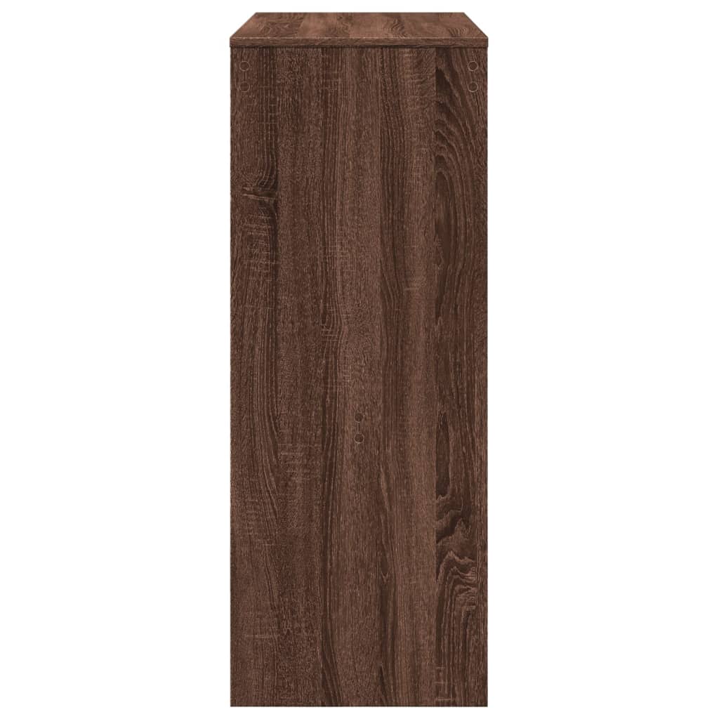 Baro stalas su lentynomis, rudas, 90x40x103,5cm, mediena