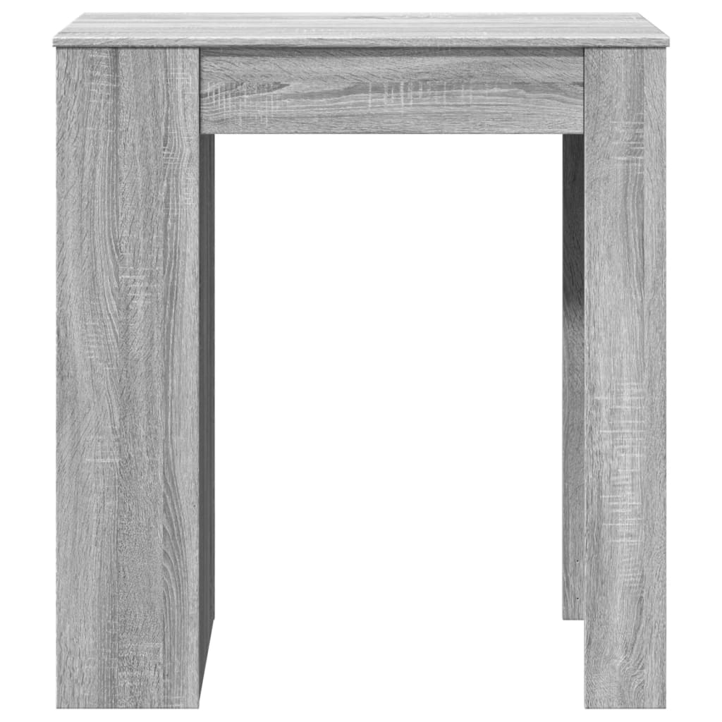 Bar table with shelves, grey, 95x47x103.5cm, wood