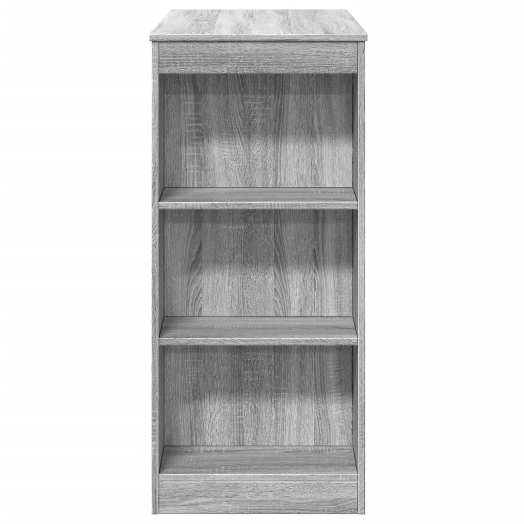 Bar table with shelves, grey, 95x47x103.5cm, wood