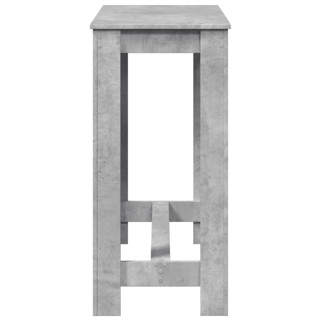 Baro stalas, betono pilkas, 102x50x103,5cm, apdirbta mediena