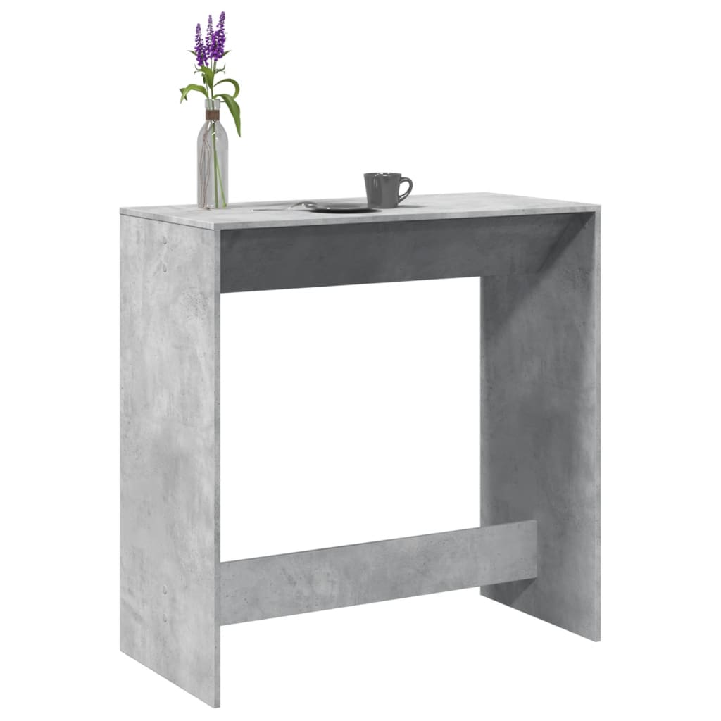 Baro stalas, betono pilkas, 102x50x103,5cm, apdirbta mediena