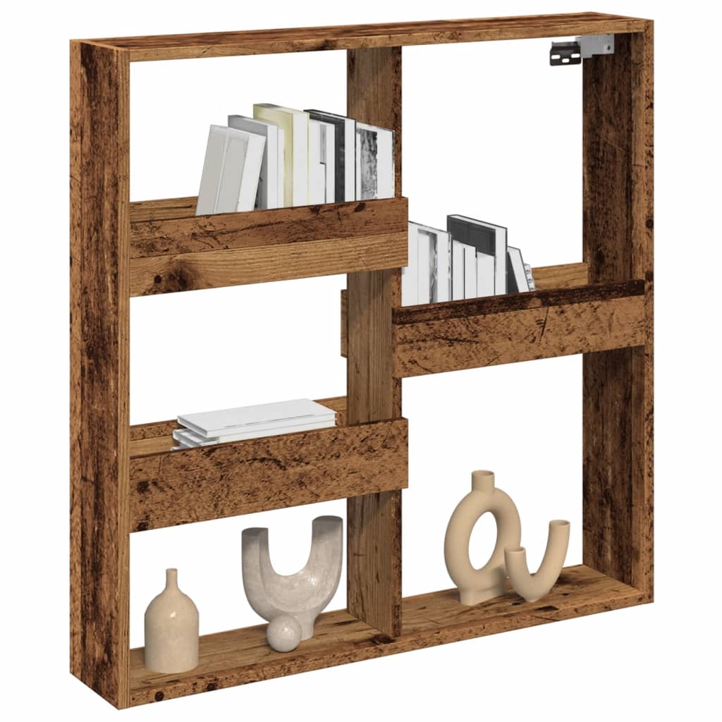 Wall cabinet, wood, 80x15x80cm, treated wood