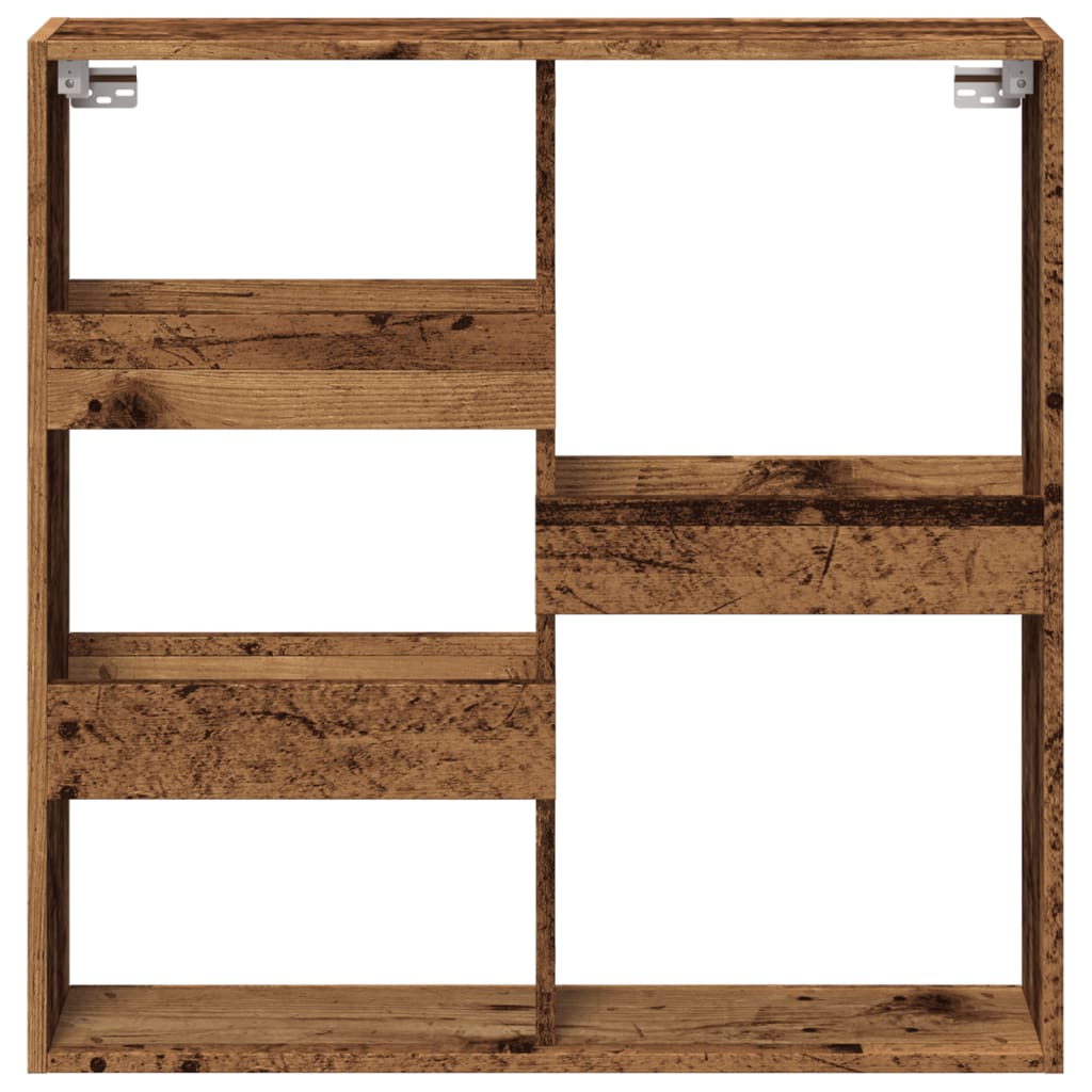 Wall cabinet, wood, 80x15x80cm, treated wood