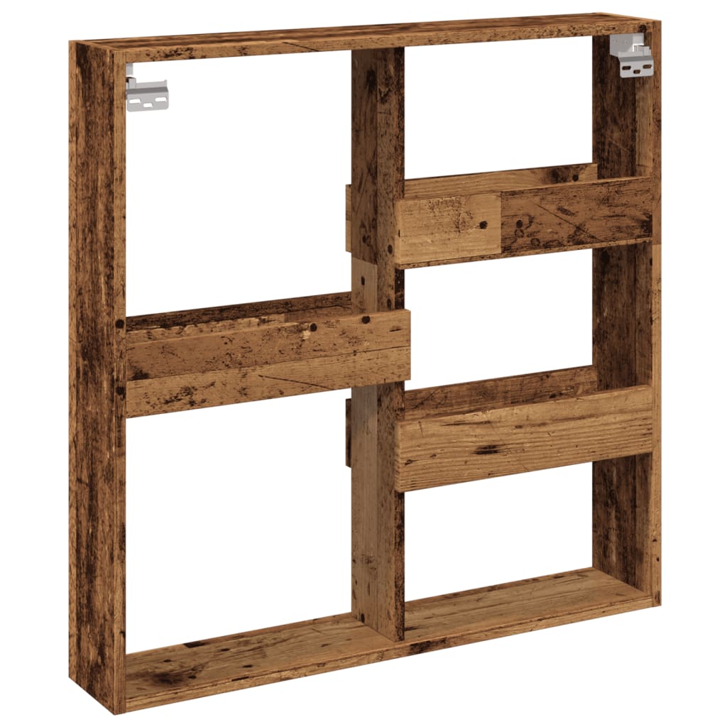 Wall cabinet, wood, 80x15x80cm, treated wood
