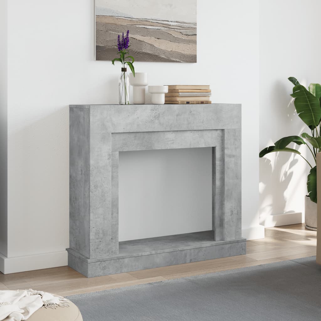 Židinio apvadas, betono pilkas, 100x30x87,5cm, apdirbta mediena