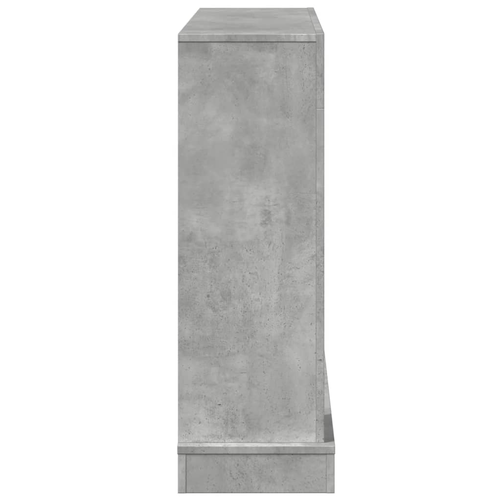 Židinio apvadas, betono pilkas, 100x30x87,5cm, apdirbta mediena