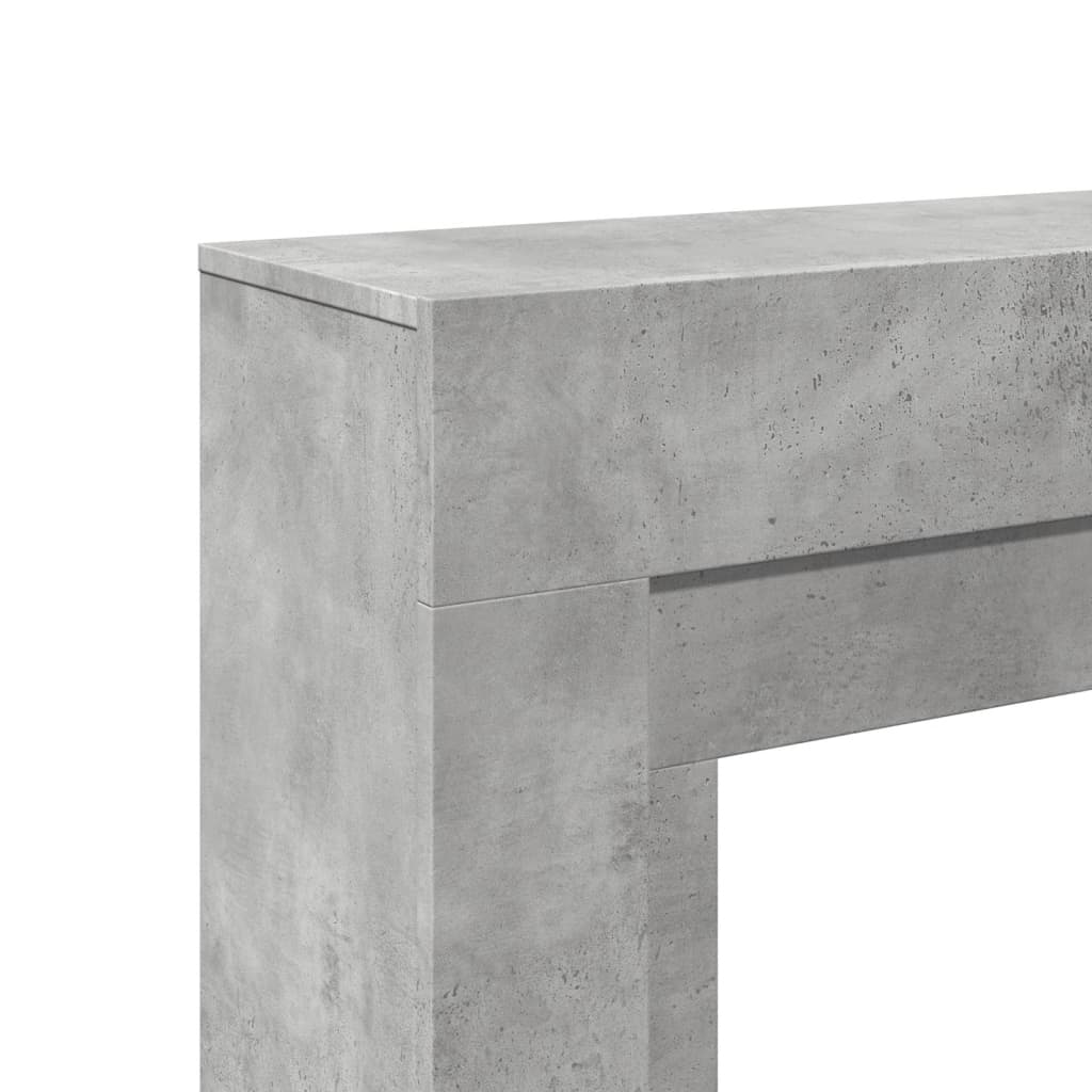 Židinio apvadas, betono pilkas, 100x30x87,5cm, apdirbta mediena