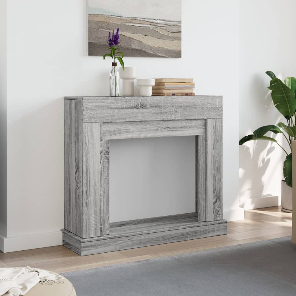 Židinio apvadas, pilkas ąžuolo, 100x30x87,5cm, apdirbta mediena