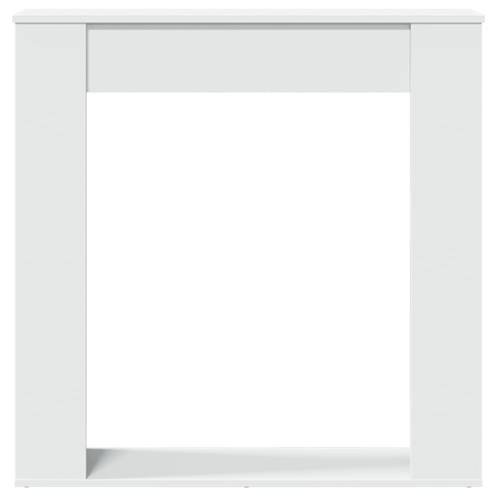 Židinio apvadas, baltos spalvos, 100x20x100cm, apdirbta mediena