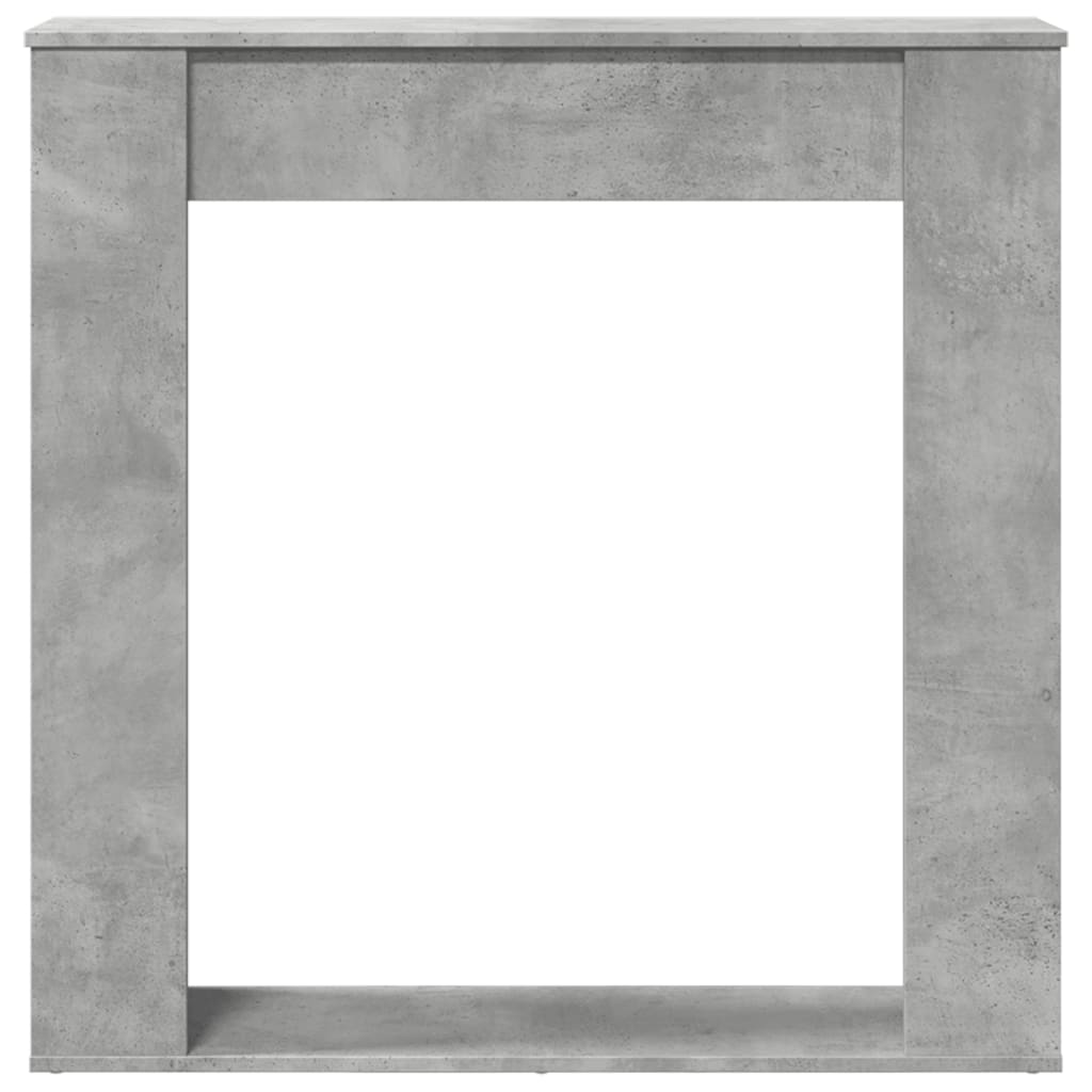 Židinio apvadas, betono pilkas, 100x20x100cm, apdirbta mediena