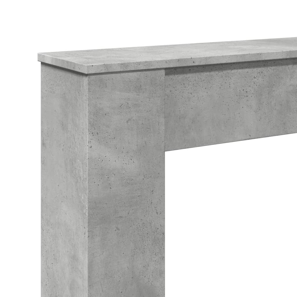 Židinio apvadas, betono pilkas, 100x20x100cm, apdirbta mediena