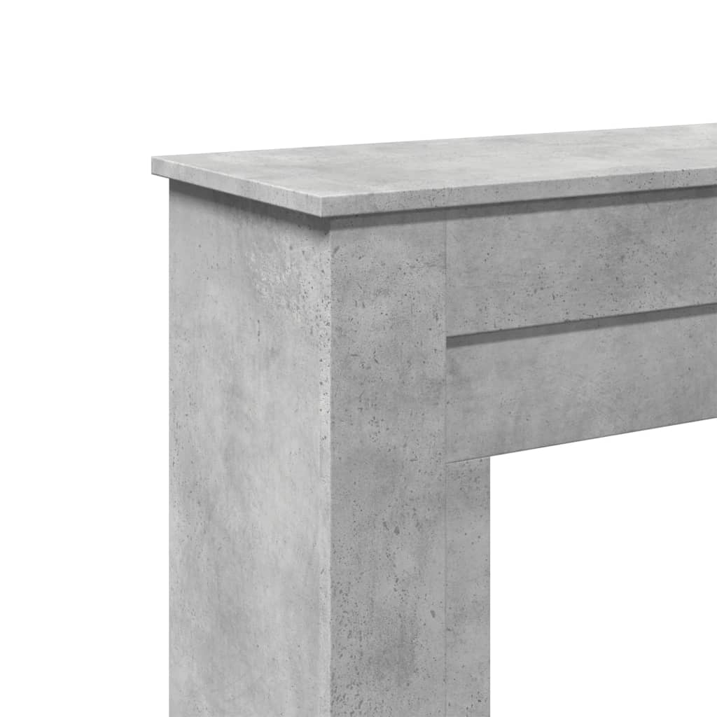 Židinio apvadas, betono pilkas, 90x30x90cm, apdirbta mediena