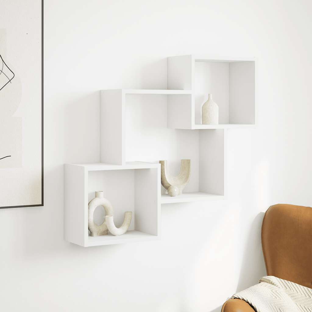 Wall cabinet, white, 78x18x71cm, engineered wood
