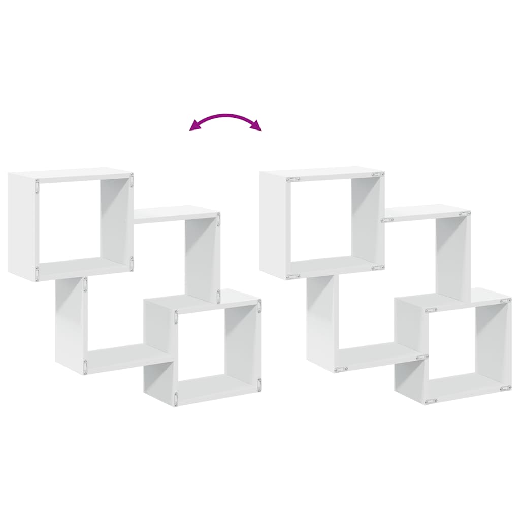 Wall cabinet, white, 78x18x71cm, engineered wood