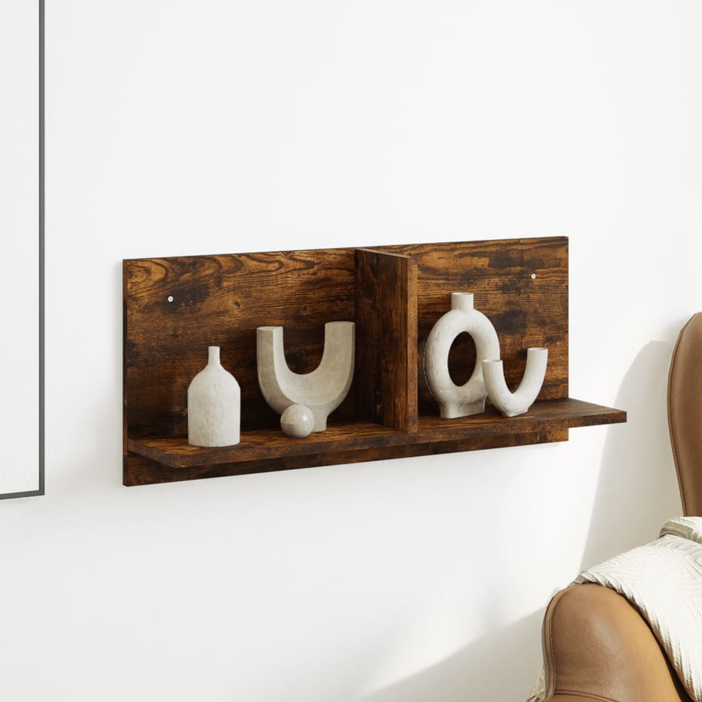 Wall cabinet, smoke, 70x16.5x30cm, reclaimed wood