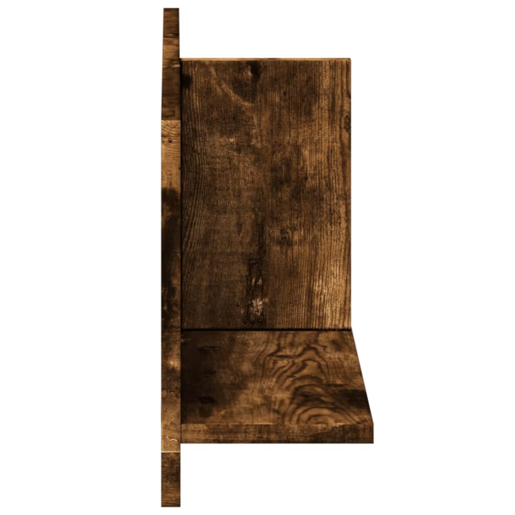 Wall cabinet, smoke, 70x16.5x30cm, reclaimed wood