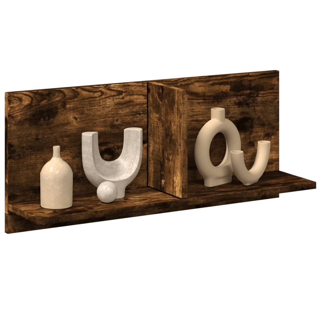 Wall cabinet, smoke, 70x16.5x30cm, reclaimed wood