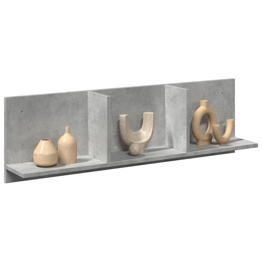 Sienas skapītis, betons, 100x16,5x30cm, apstrādāta koksne