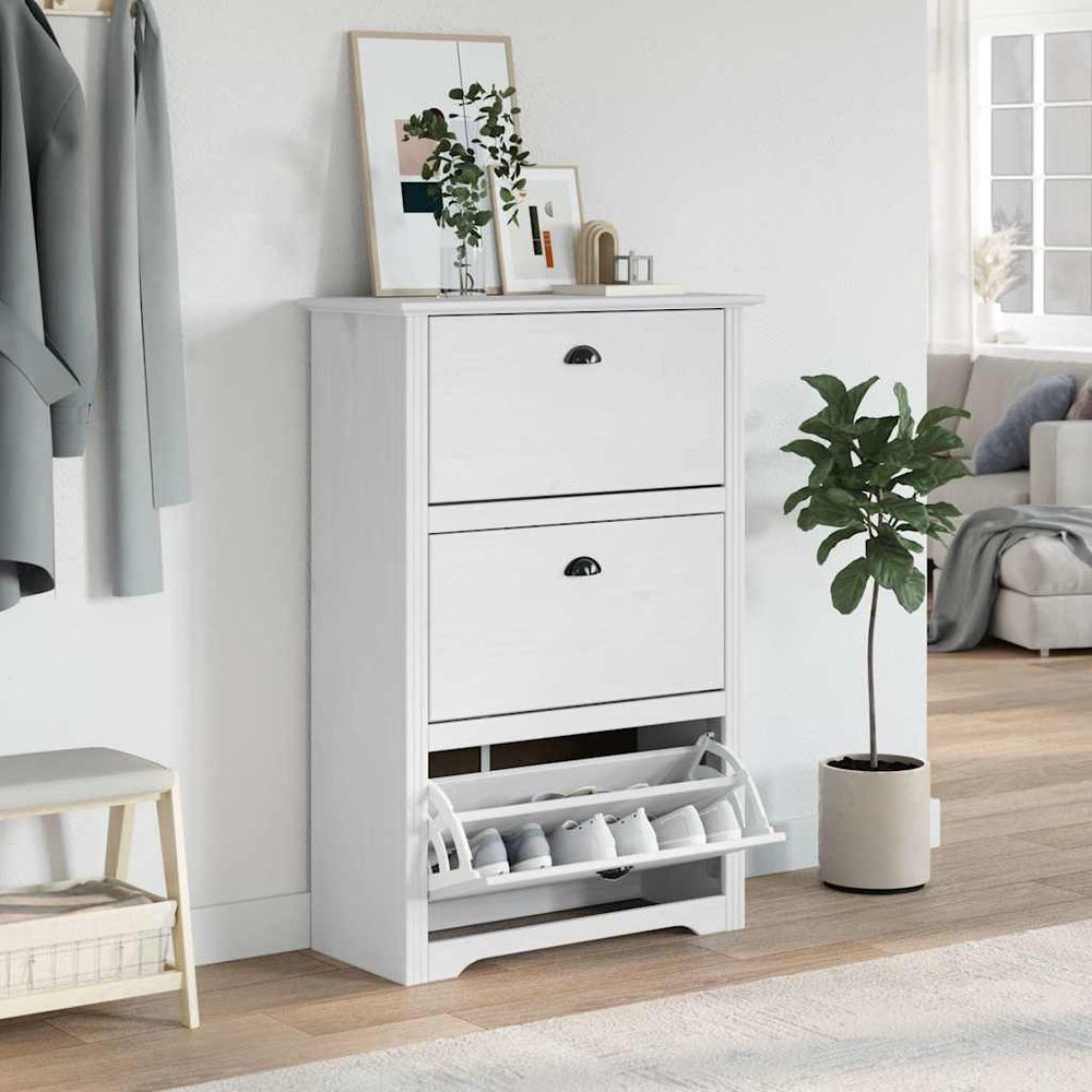 Shoe rack "BODO" White 80x35x118 cm