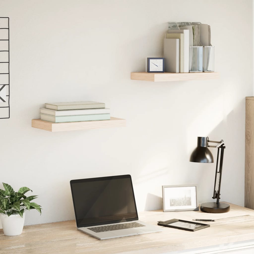 Wall shelves, 2 pcs., 40x23.5x4cm, finished wood