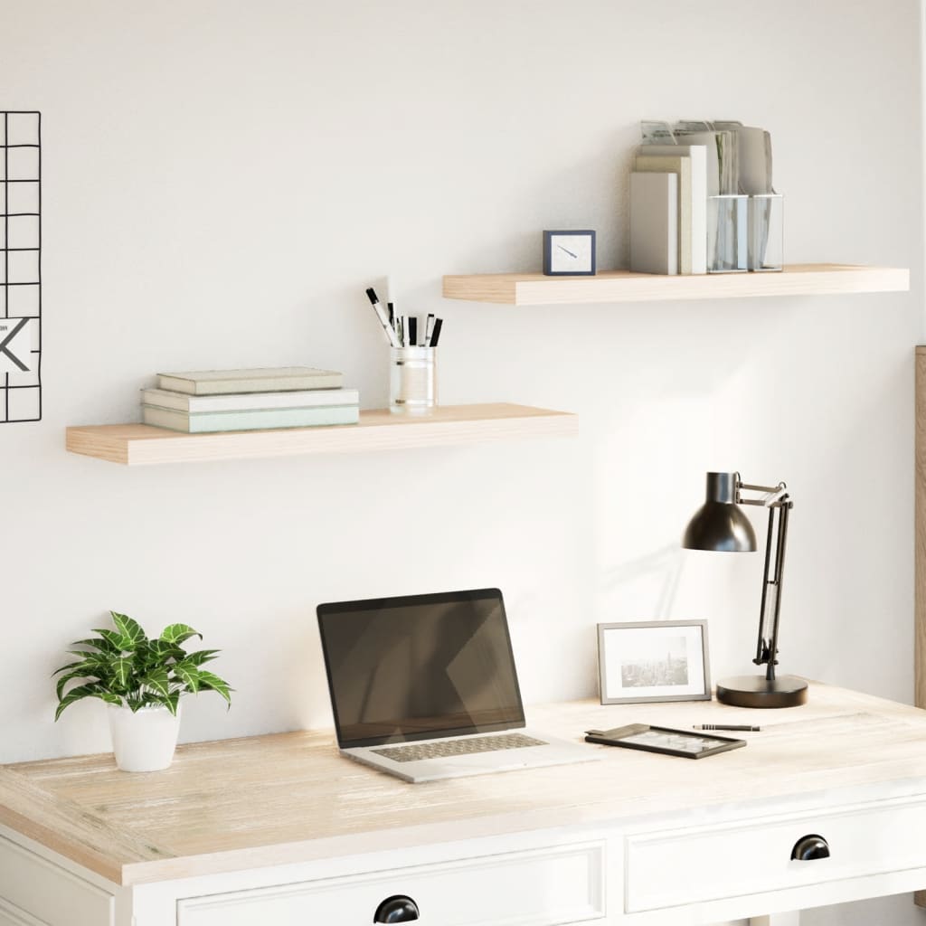 Wall shelves, 2 pcs., 80x23.5x4cm, finished wood