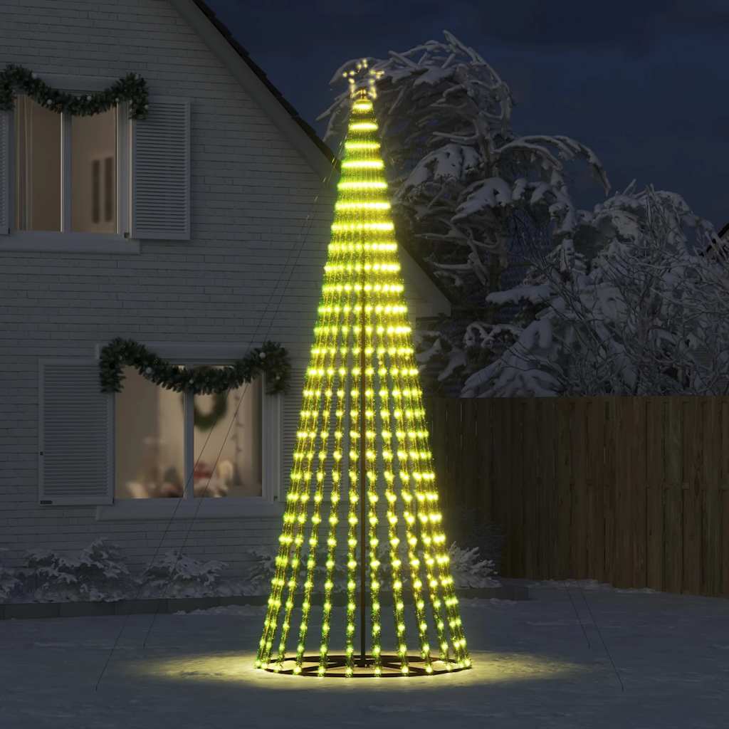 Šviečianti Kalėdų eglutė, 1028 šiltos LED, 403cm, kūgio formos