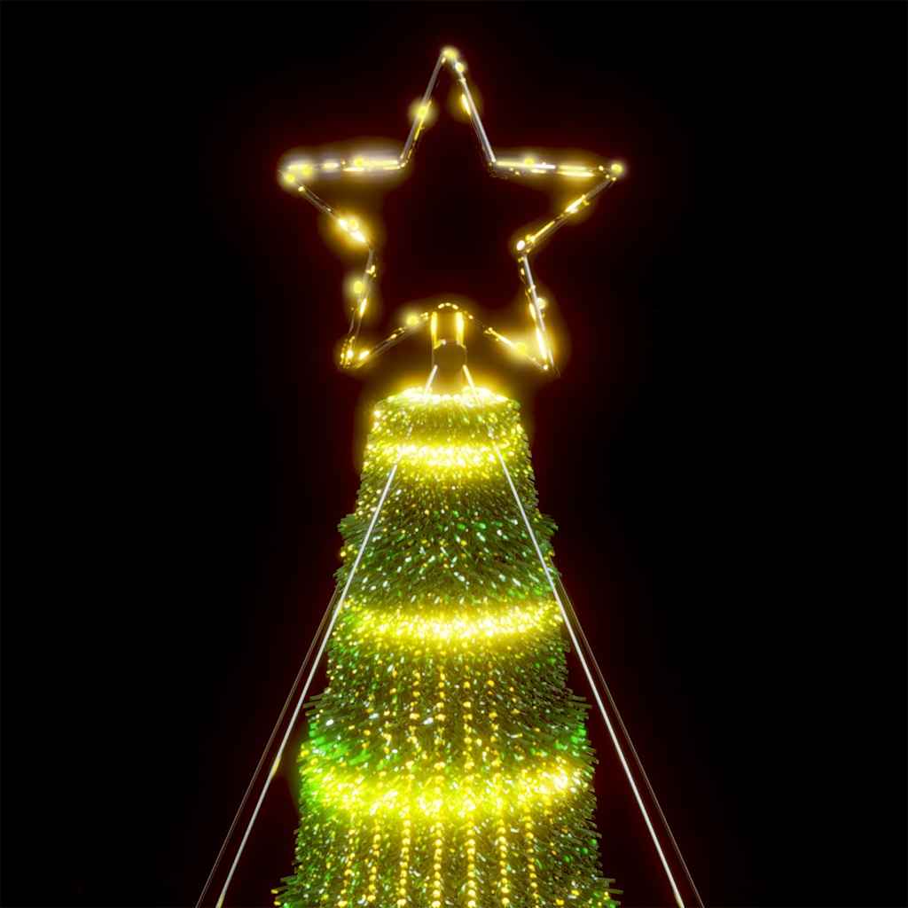 Šviečianti Kalėdų eglutė, 1028 šiltos LED, 403cm, kūgio formos