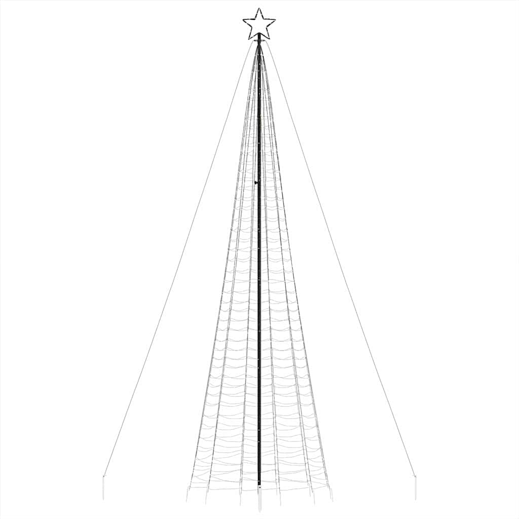 Šviečianti Kalėdų eglutė su smaigais, 500cm, 1534 mėlynų LED