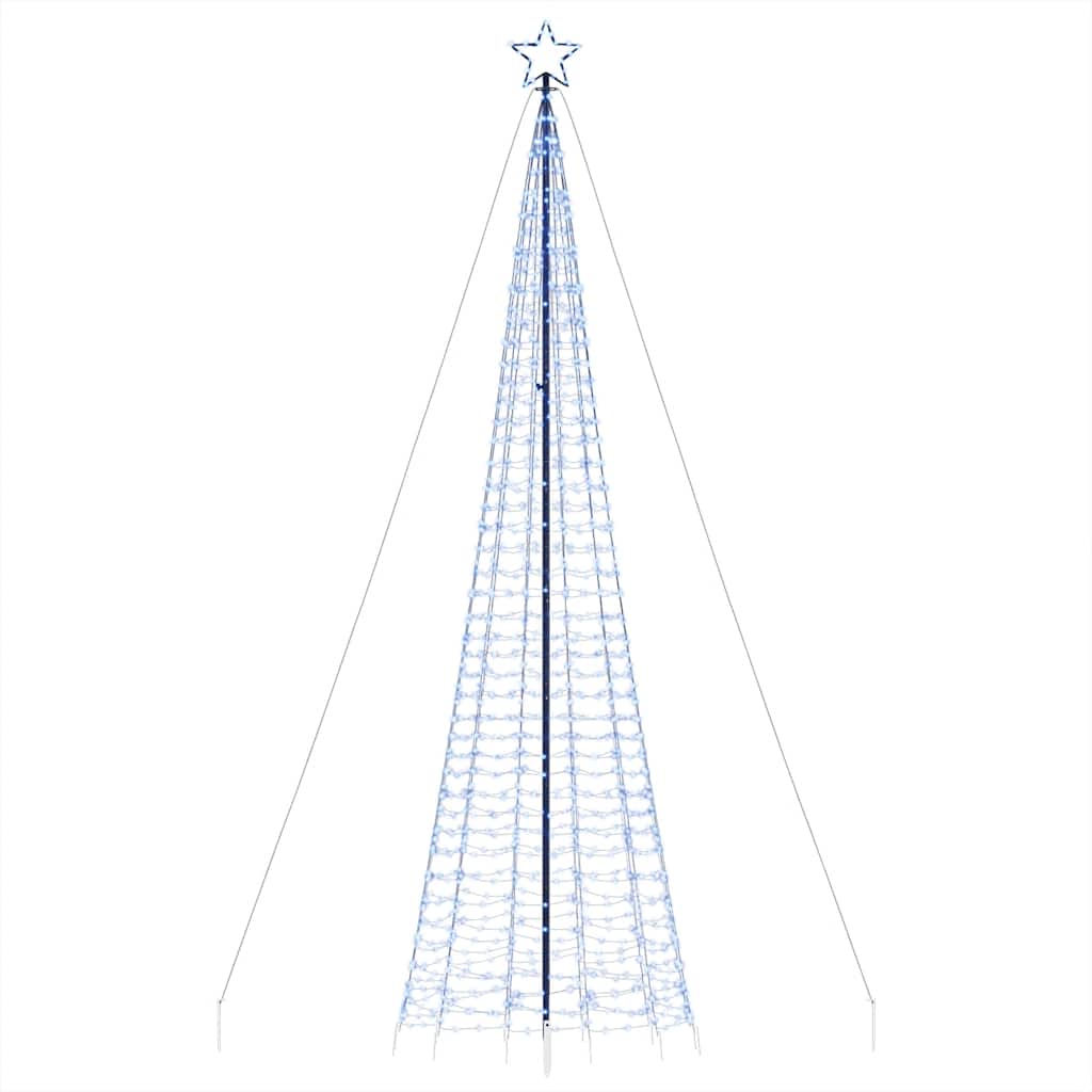 Šviečianti Kalėdų eglutė su smaigais, 500cm, 1534 mėlynų LED