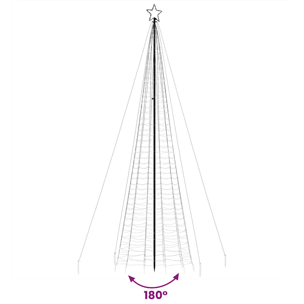 LED Kalėdų eglutė su smaigaliais 1534 LED Mėlyna 500 cm