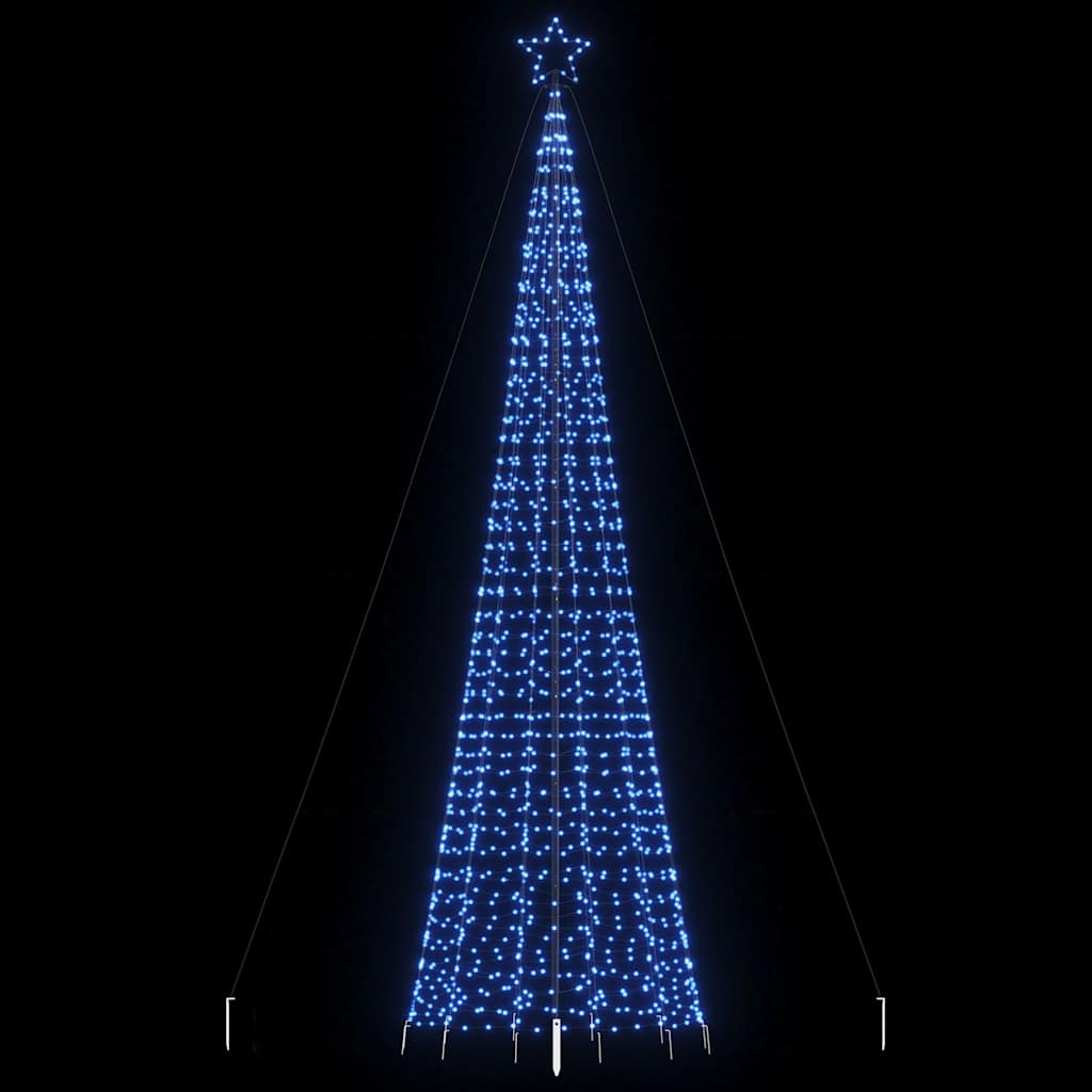 LED Kalėdų eglutė su smaigaliais 1534 LED Mėlyna 500 cm