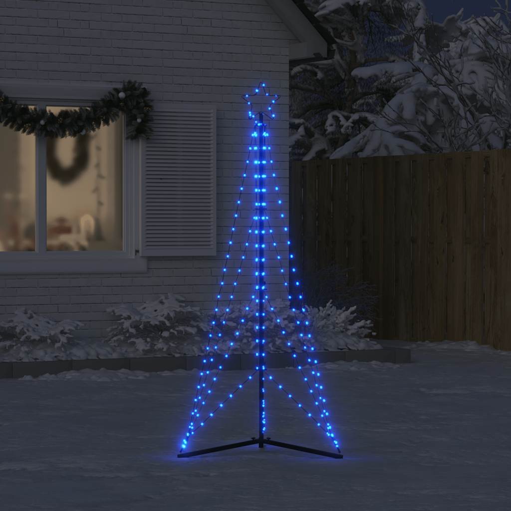 Šviečianti Kalėdų eglutė, 363 mėlynos LED, 182cm