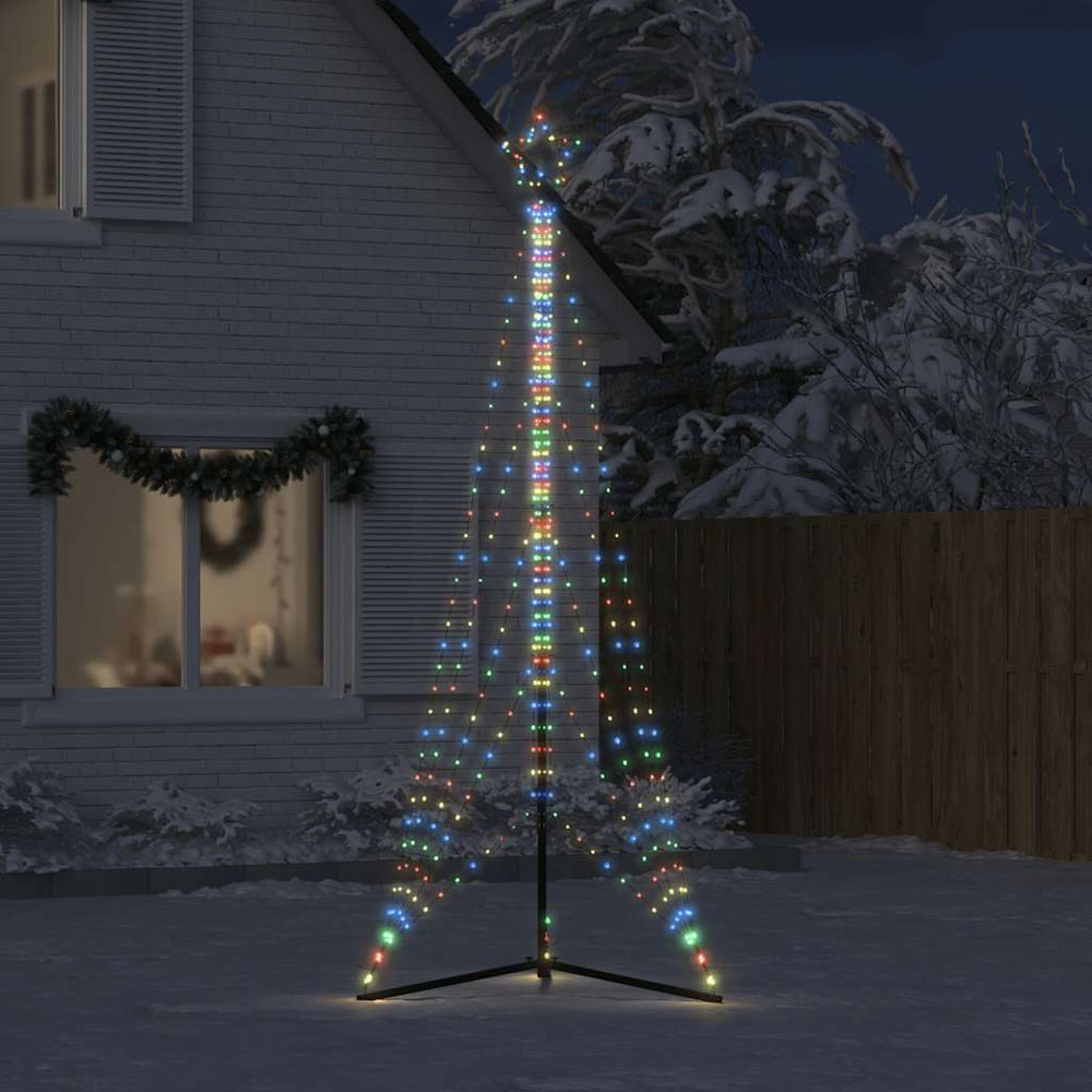 LED Kalėdų eglutė CRYSTAL MOON, 525 LED spalvotos 302 cm.