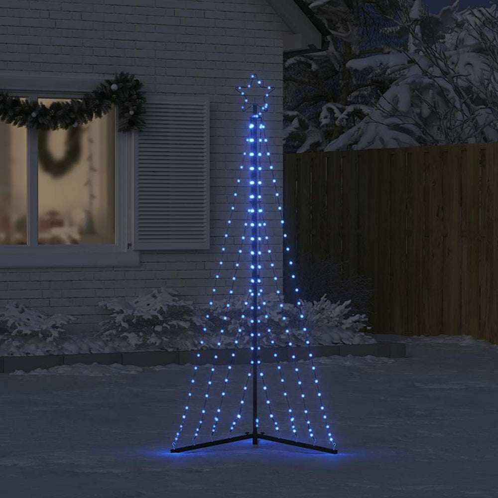 LED Kalėdų eglutė CRYSTAL MOON, 339 LED Mėlyna 187 cm.