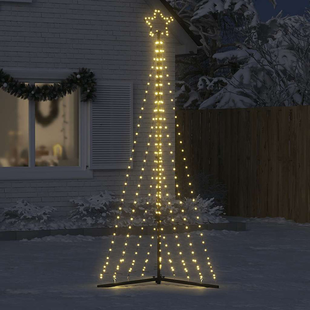 LED Kalėdų eglutė CRYSTAL MOON, 447 LED Šiltai Balta 249 cm.